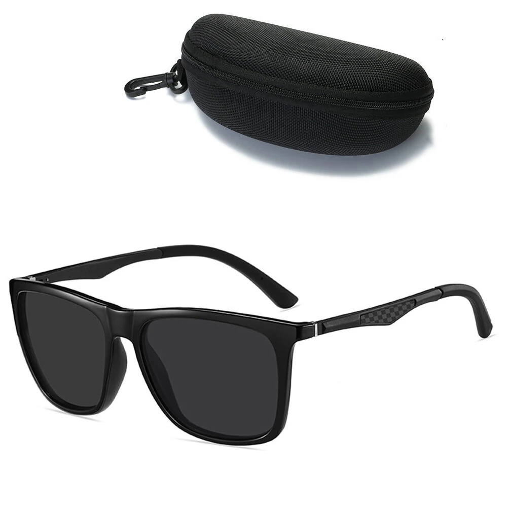 Fashion Black Square TAC Polarized Sunglasses UV400 Protection Sun Eyewear Glasses for Outdoor Cycling Driving Travel Fishing (image for) Fashion Black Square TAC Polarized Sunglasses UV400 Protection Sun Eyewear Glasses for Outdoor Cycling Driving Travel Fishing