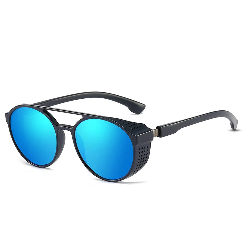 (image for) Men's Polarized Sunglasses Fashion Round Driving Sun Glasses for Unisex Classic Male Eyewear Travel Hiking Fishing Sunglasses