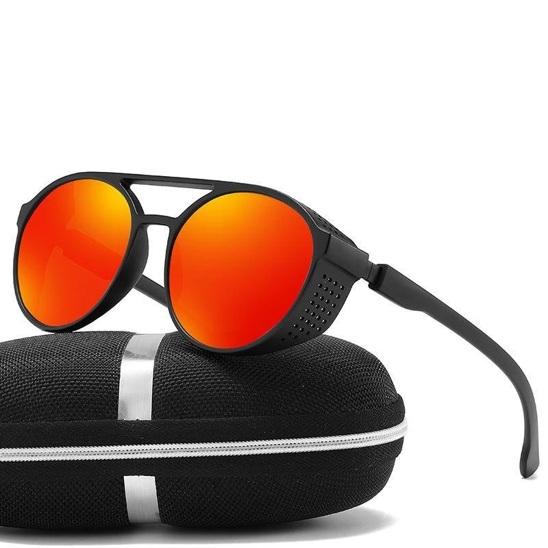 (image for) Men's Polarized Sunglasses Fashion Round Driving Sun Glasses for Unisex Classic Male Eyewear Travel Hiking Fishing Sunglasses